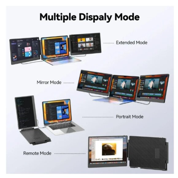 Portable Monitor Revolution Portable Laptop Screen Extender, 14" FHD, 1080P NEW - Picture 9 of 10